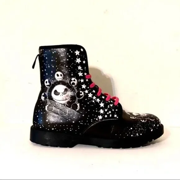 Nightmare Before Christmas Jack Skellington combat boots - Picture 5 of 9